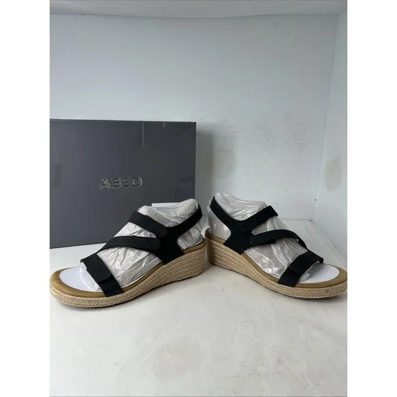 ABEO Walking Co Riviera Adjustable Sandals Black Sz 8.5 New - Picture 6 of 9